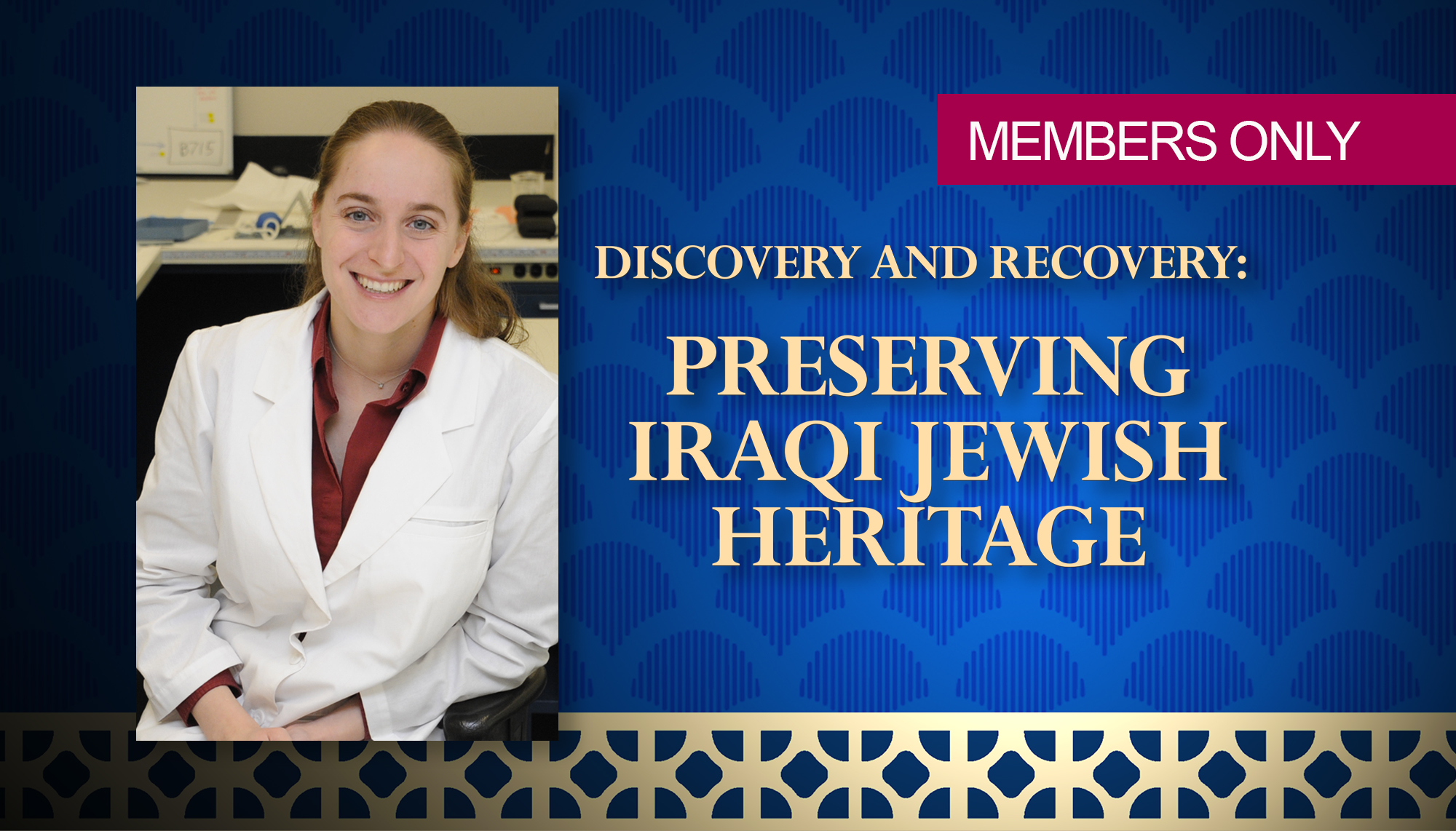 Conservator Talk on Preserving Iraqi Jewish Heritage 