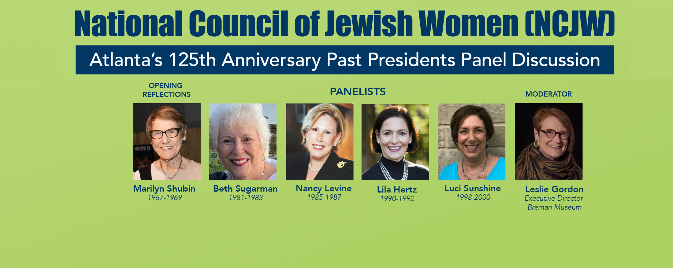 NCJW 125th Anniversary: Past Presidents Panel Discussion